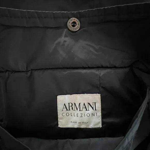 Armani Collezioni Mens Black Full Zip Bomber Jacket reversible Outfit Set